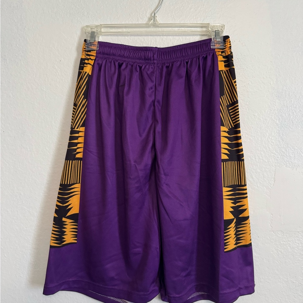 Purple and Orange Men's Cargo Shorts